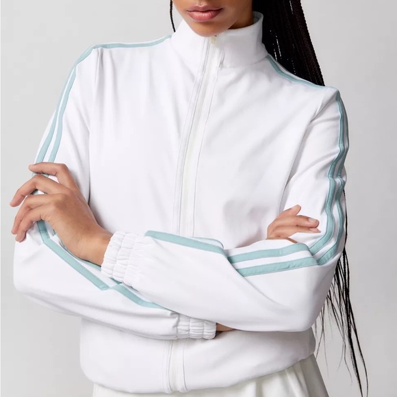 NWT $178 Splits59 Ox Techflex Zip-Up Track Jacket in White - Picture 5 of 6